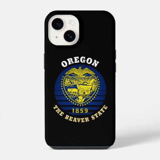 オレゴン・ビーバー州旗 iPhoneケース (裏面)