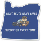 オレゴン・ビーバー・トルーパーのシートベルト救・ライフ シール (正面)