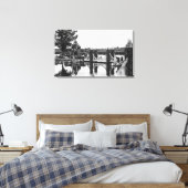 オレゴン・ピーターソンのロックガーデン写真の曲げ キャンバスプリント (インサイチュ (寝室))