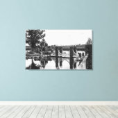 オレゴン・ピーターソンのロックガーデン写真の曲げ キャンバスプリント (インサイチュ (ウッドフロア))