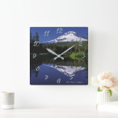 オレゴン·フード山 スクエア壁時計 (ホーム)