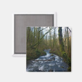 オレゴン，ブライダルベール滝からのランオフ マグネット (正面/裏面)