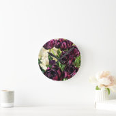 オレゴン・ブラック・ヒーロー・チューリップス ラウンド壁時計 (ホーム)