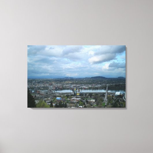 オレゴン，ポートランド キャンバスプリント (正面)