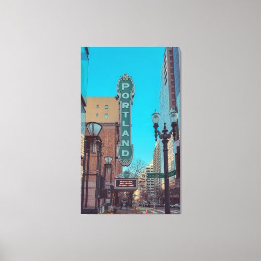 オレゴン，ポートランド キャンバスプリント (正面)