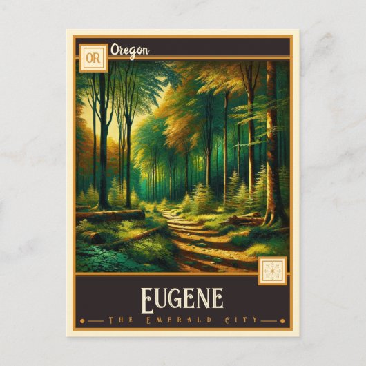 オレゴン，ユージーン |ヴィンテージ ポストカード (正面)