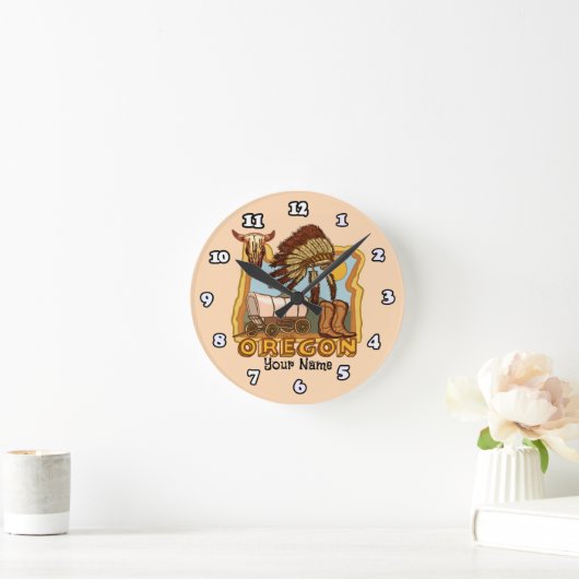 オレゴン ラウンド壁時計 (ホーム)