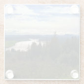 オレゴン，ルイス&クラーク川 ガラスコースター (裏面)