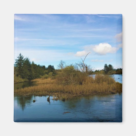 オレゴン，ルイス&クラーク川 マグネット (正面)