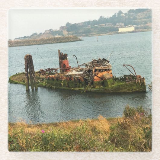 オレゴン，金ゴールドビーチ, Mary D. Hume ガラスコースター (正面)