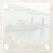 オレゴン，金ゴールドビーチ, Mary D. Hume ガラスコースター (裏面)