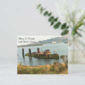 オレゴン，金ゴールドビーチ, Mary D. Hume ポストカード (スタンド正面)