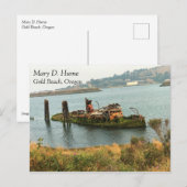 オレゴン，金ゴールドビーチ, Mary D. Hume ポストカード (正面/裏面)