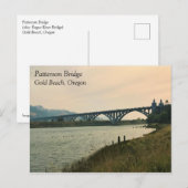 オレゴン，金ゴールドビーチ, Patterson Bridge ポストカード (正面/裏面)