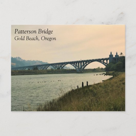 オレゴン，金ゴールドビーチ, Patterson Bridge ポストカード (正面)