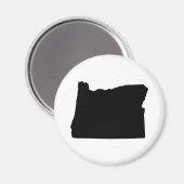 オレゴン（黒と白） マグネット (正面/裏面)