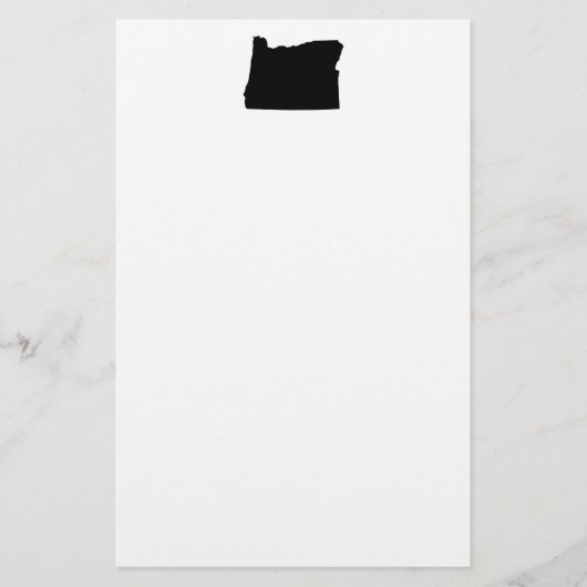 オレゴン（黒と白） 便箋 (正面)