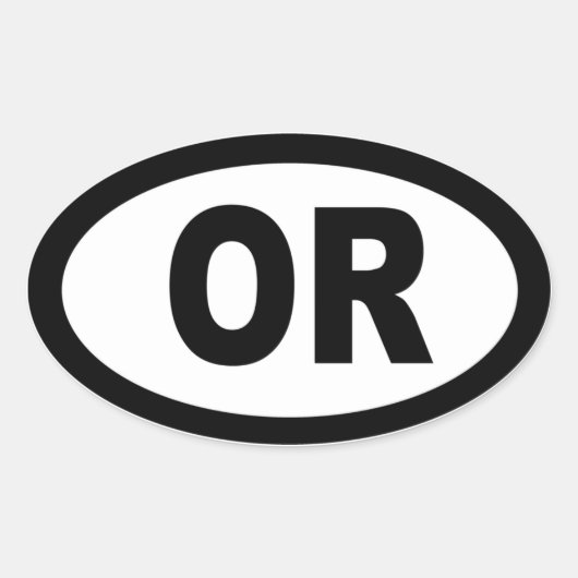 オレゴン – 4楕円の車のシールのシート 楕円形シール (正面)