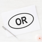オレゴン「OR」 楕円形シール (封筒)