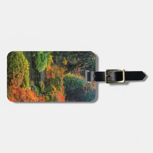 オレゴ日本のン5州ポートランドの秋の庭園 ラゲッジタグ (正面横)