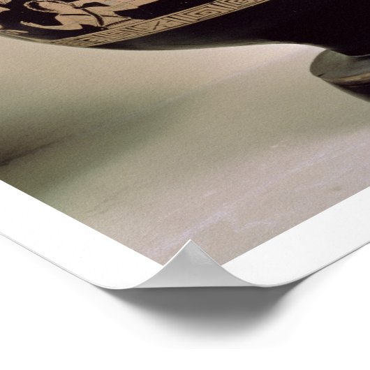 オレステスを支えとして描いた屋根裏の赤姿クラター ポスター (角)