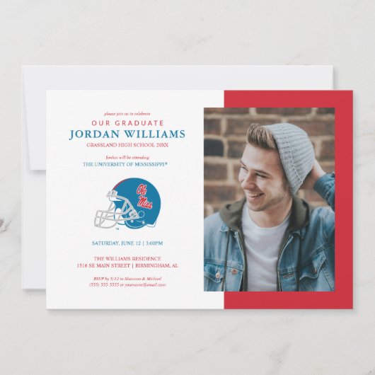 オレミス フットボール ヘルメット | ライトブルー 案内状 (正面)