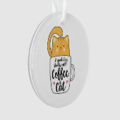 オレンおもしろいジキャットコーヒーマグ猫好き オーナメント (正面)