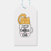 オレンおもしろいジキャットコーヒーマグ猫好き ギフトタグ (裏面)