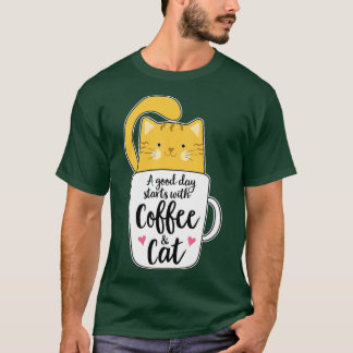 オレンおもしろいジキャットコーヒーマグ猫好き Tシャツ