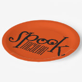 オレンおもしろいジブラックアイボールスプーン ペーパープレート (アングル)