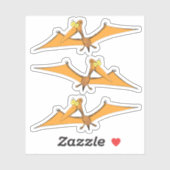 オレンおもしろい飛んでいるジュ シール (シート)