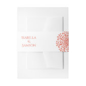 オレンお洒落ジレッド結婚・フローリッシュ 招待状ベリーバンド (正面例)