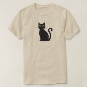 オレンお洒落ジ目の黒猫ハロウィーン Tシャツ (デザイン正面)
