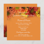 オレンかわいらしジデイジー花卒業 招待状 (正面/裏面)