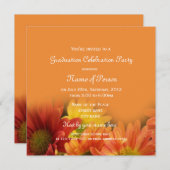 オレンかわいらしジデイジー花卒業 招待状 (正面/裏面)