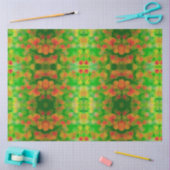 オレンかわいらしジピンクグリーンレモンスポットティッシュペーパー 薄葉紙 (クラフト)