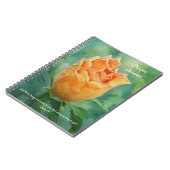 オレンかわいらしジフラワーバイブル祈りの言葉ジャーナル ノートブック (左側)