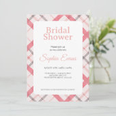 オレンかわいらしジプライ縁どドホワイトブライダルシャワー 招待状 (スタンド正面)