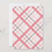 オレンかわいらしジプライ縁どドホワイトブライダルシャワー 招待状 (裏面)