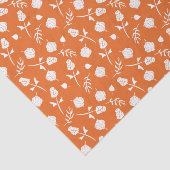 オレンかわいらしジホワイトローズローズローズバッドフローラプリント 薄葉紙 (詳細)