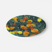 オレンかわいらしジマリゴールドフローラ写真 ペーパープレート (アングル)