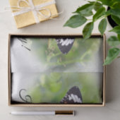 オレンかわいらしジュストライプのバタフライフォト誕生日 薄葉紙 (ギフト)