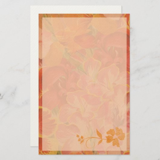 オレンかわいらしジ秋フローラ 便箋 (正面/裏面)