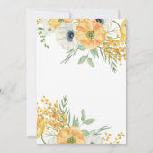 オレンかわいらしジ&ホワイトアネモンフローラ誕生日 招待状 (裏面)