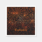 オレンきらめくジクモの巣 スタンダードカクテルナプキン (正面)