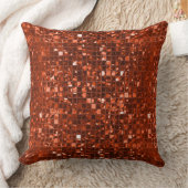 オレンきらめくジモザイクパターン装飾用クッション クッション (ブランケット)