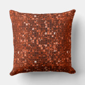 オレンきらめくジモザイクパターン装飾用クッション クッション (裏面)