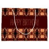 オレンすごいかわいらしジュ花誕生日抱き枕 ラージペーパーバッグ (裏面)