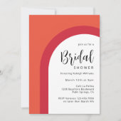 オレンはっきりしたジアンドレッドシンプルブライダルシャワー 招待状 (正面)