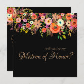 オレンはっきりしたジウォーターカラーマトロン招待状 招待状 (正面/裏面)